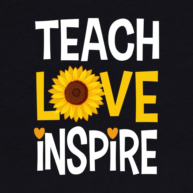 Teach Love Inspire Sunflower Gift by Delightful Designs